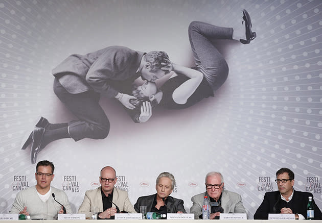 Die Pressekonferenz zu "Behind The Candelabra" in Cannes. (Bild: dpa)
