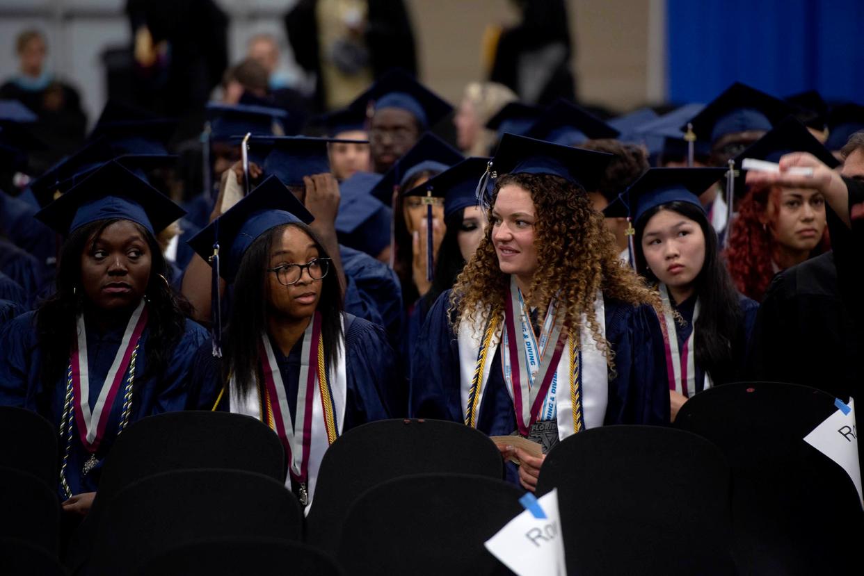 William T. Dwyer High Schoolclass of 2023 students graduate at the South Florida Fairgrounds May 25, 2023 in West Palm Beach.  
