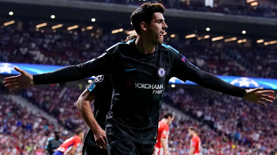 The former Chelsea striker was watching on from the stands as the Blues proved their Champions League credentials with a 2-1 win at Atletico Madrid
