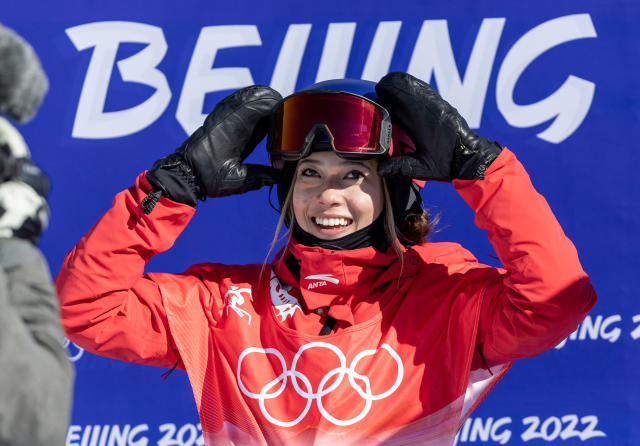 Eileen Gu continues golden run at Winter Olympics but section of home fury  takes shine off success