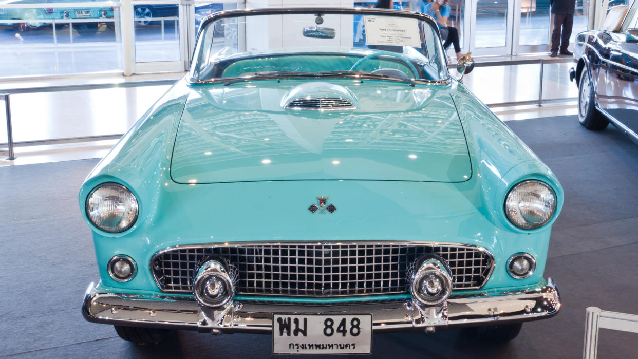 BANGKOK-DEC 01: Classic car Ford Thunderbird made in USA, year 1955 Display at Thailand International Motor Expo 2011 December 01 - Bangkok, Thailand - Image.