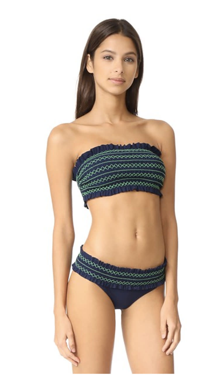 Tory Burch Costa Bandeau Bikini, $115 for top and $115 for bottom, Shopbop.com