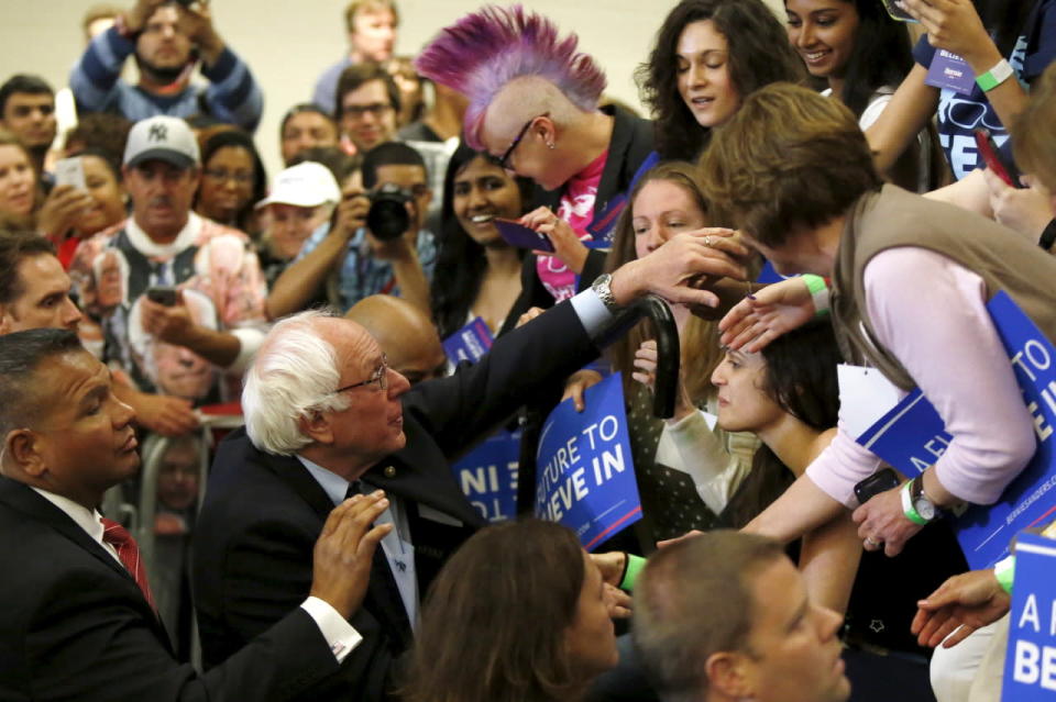 Reaching to shake hands in Philadelphia