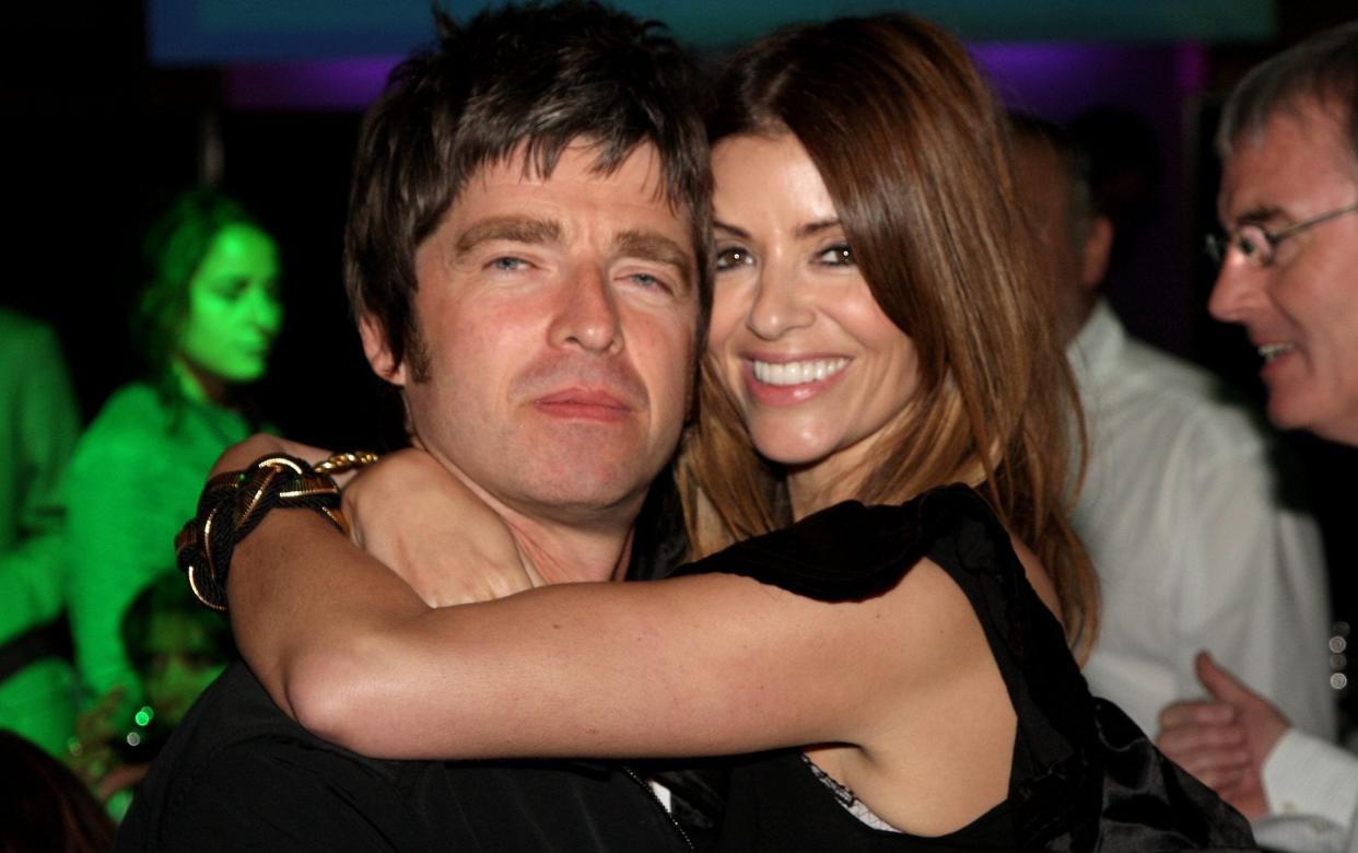 Noel Gallagher in 2008 with then girlfriend Sara MacDonald