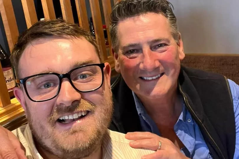 Tony Hadley with The Greenhead Hotel's Jordan Dodwell