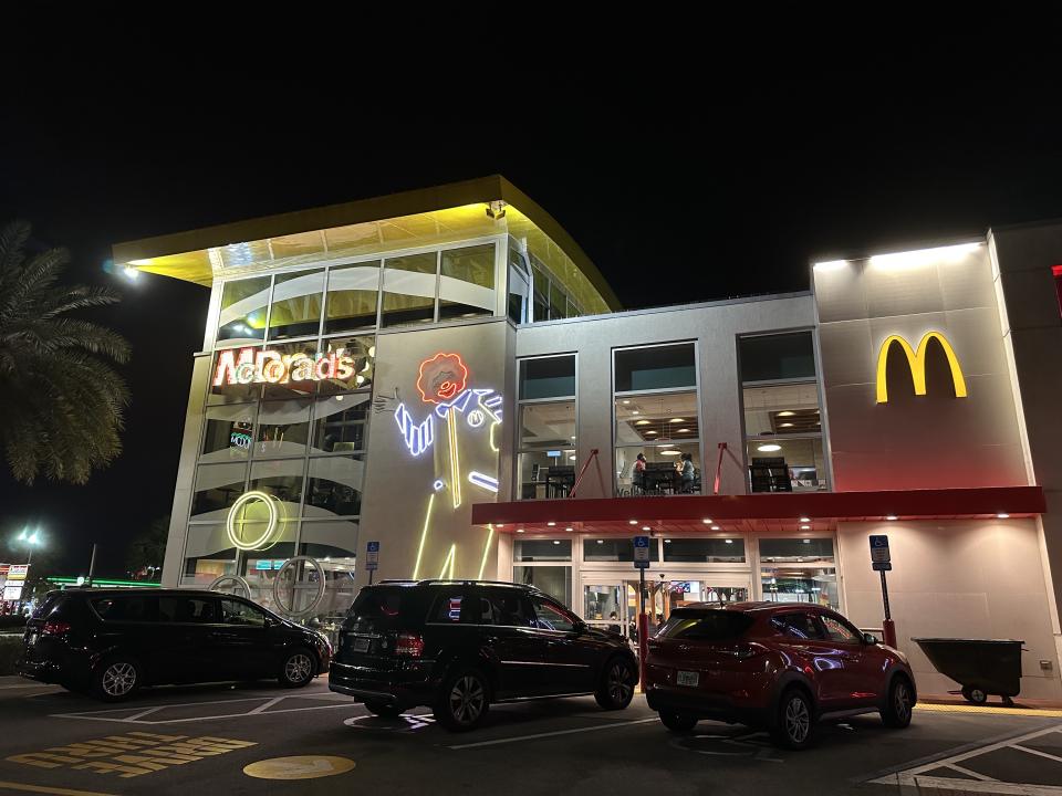 This over-the-top McDonald&#39;s in Orlando, Fla. also serves pizza and pasta. (Photo: Josie Maida)