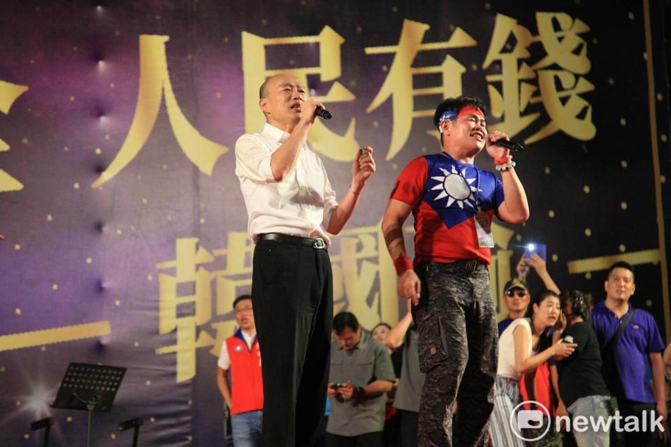 國民黨總統參選人韓國瑜日前造勢。   圖/林昀真攝。