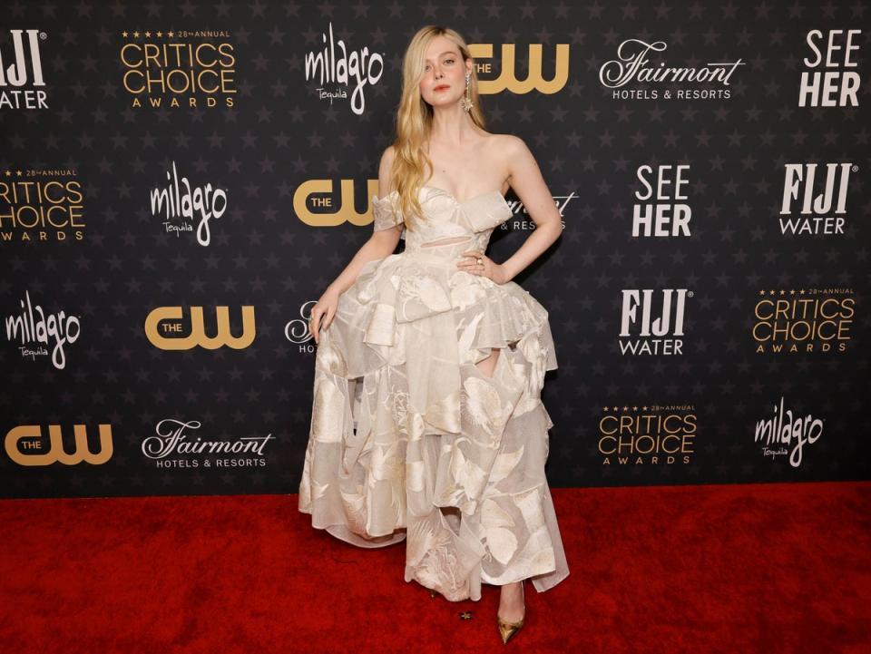 Elle Fanning at the 28th Annual Critics Choice Awards (Getty Images)