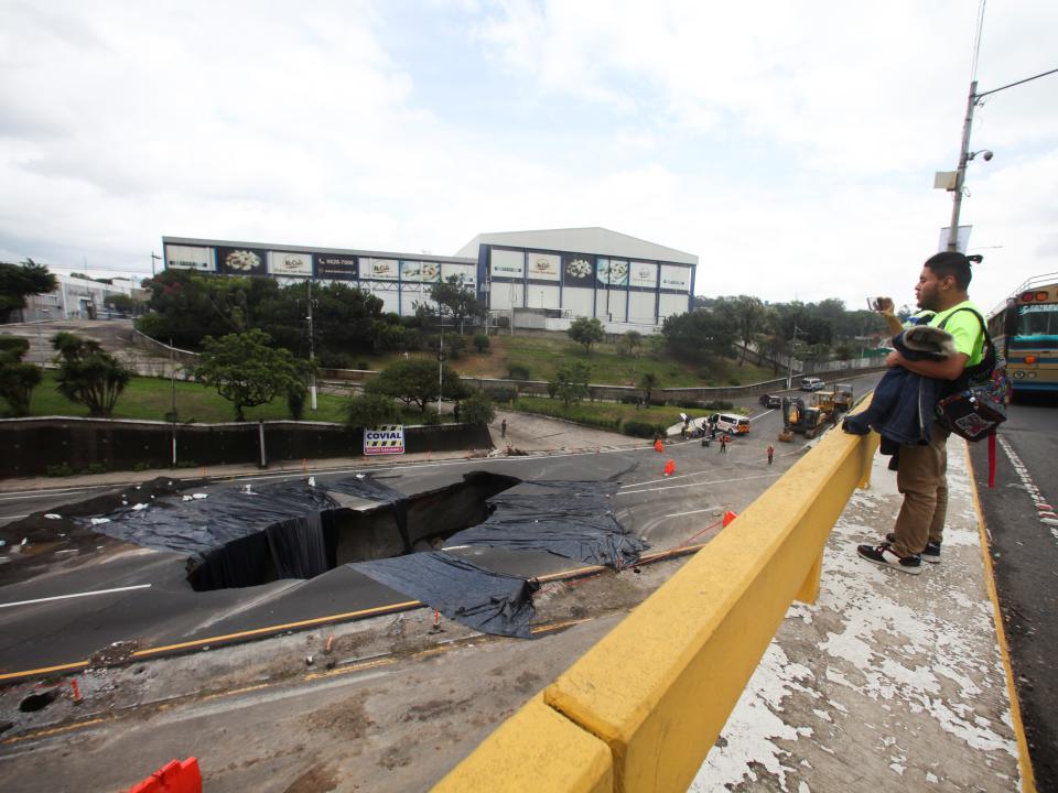 Sinkhole in Villa Nueva, Guatemala.