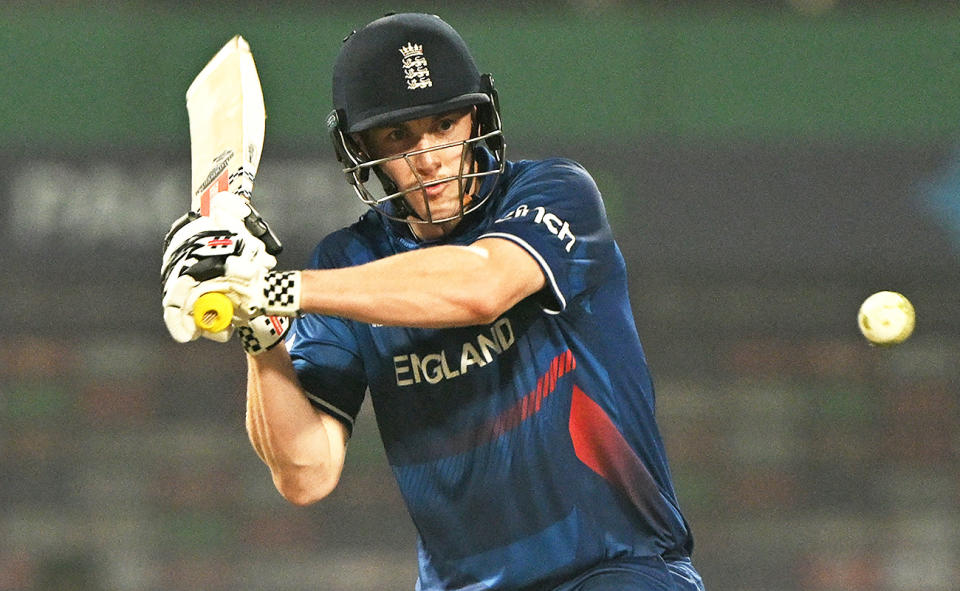 Harry Brook, pictured here in action for England at the Cricket World Cup.