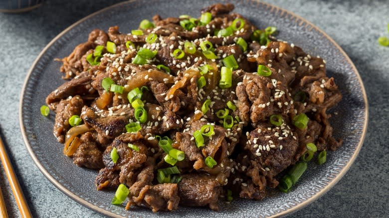 Bulgogi on plate