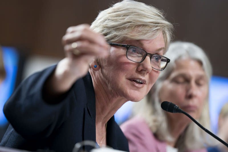 Energy Secretary Jennifer Granholm said the announcement was "a hallmark of the Biden administration's industrial strategy, which is a strategy to bring manufacturing jobs back to America after years of offshoring." File Photo by Bonnie Cash/UPI