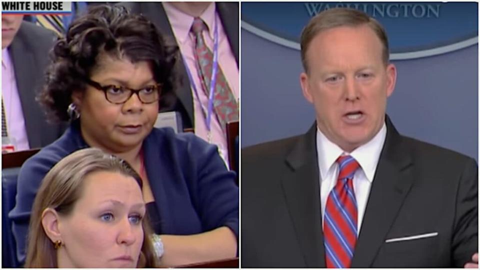 In March 2017, former Press Secretary Sean Spicer accused Ryan of “having an agenda” when she asked about Trump’s ties to Russia. Spicer then berated her for shaking her head in disbelief.