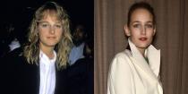 <p>The resemblance between Helen Hunt and Leelee Sobieski is remarkable. We think it's their oval face shape and serious stare.</p>