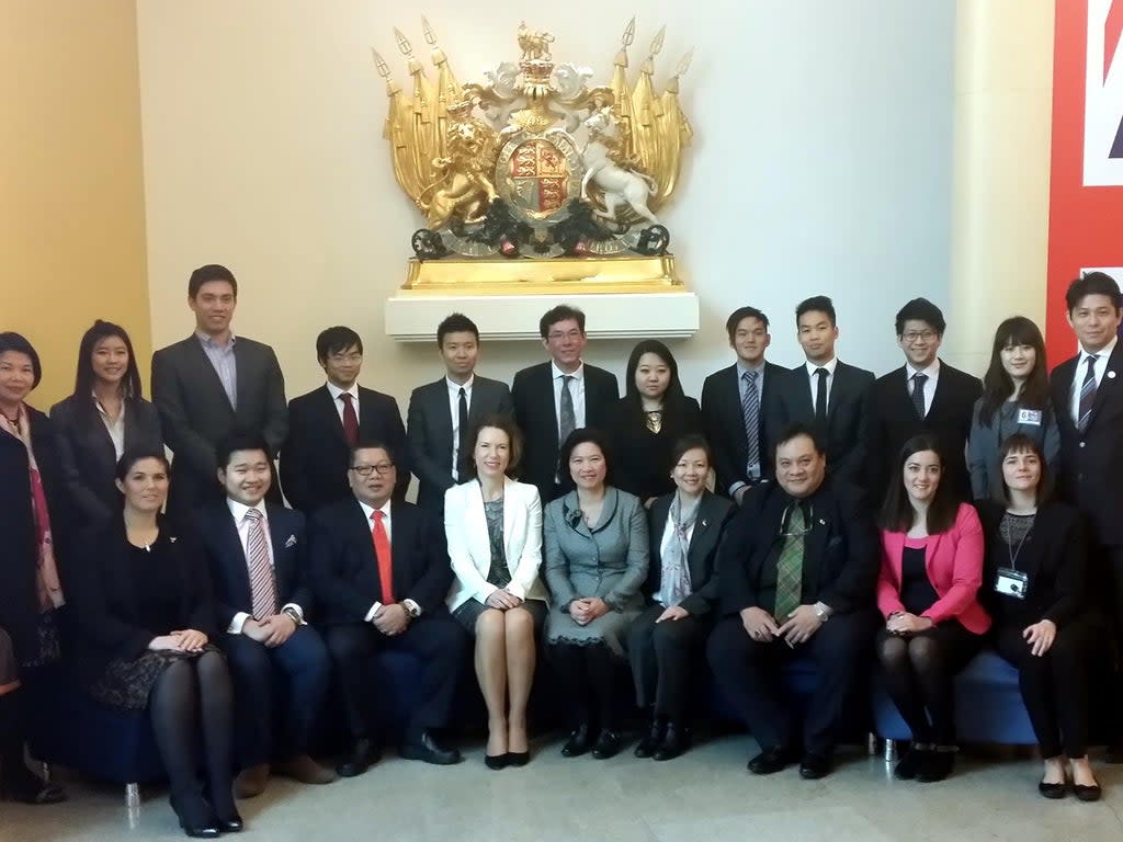 Labour shadow minister Sarah Owen (first row, second in from the right) on the trip (British Chinese Project/Facebook)