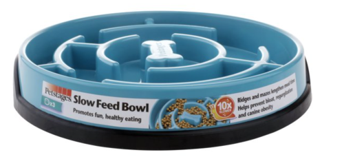 EveryYay Take It Slow White Slow Feeder Dog Bowl, 1.6 Cups