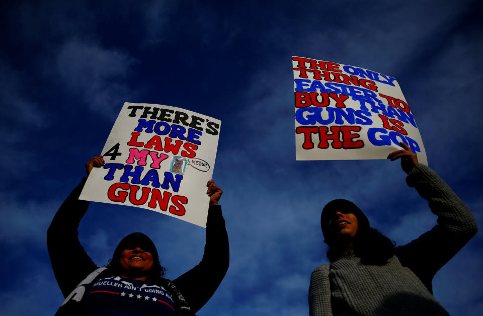 <p>People arrive before students and gun control advocates hold the March for Our Lives event demanding stricter gun control at a rally in Washington, D.C., March 24, 2018. (Photo: Eric Thayer/Reuters) </p>