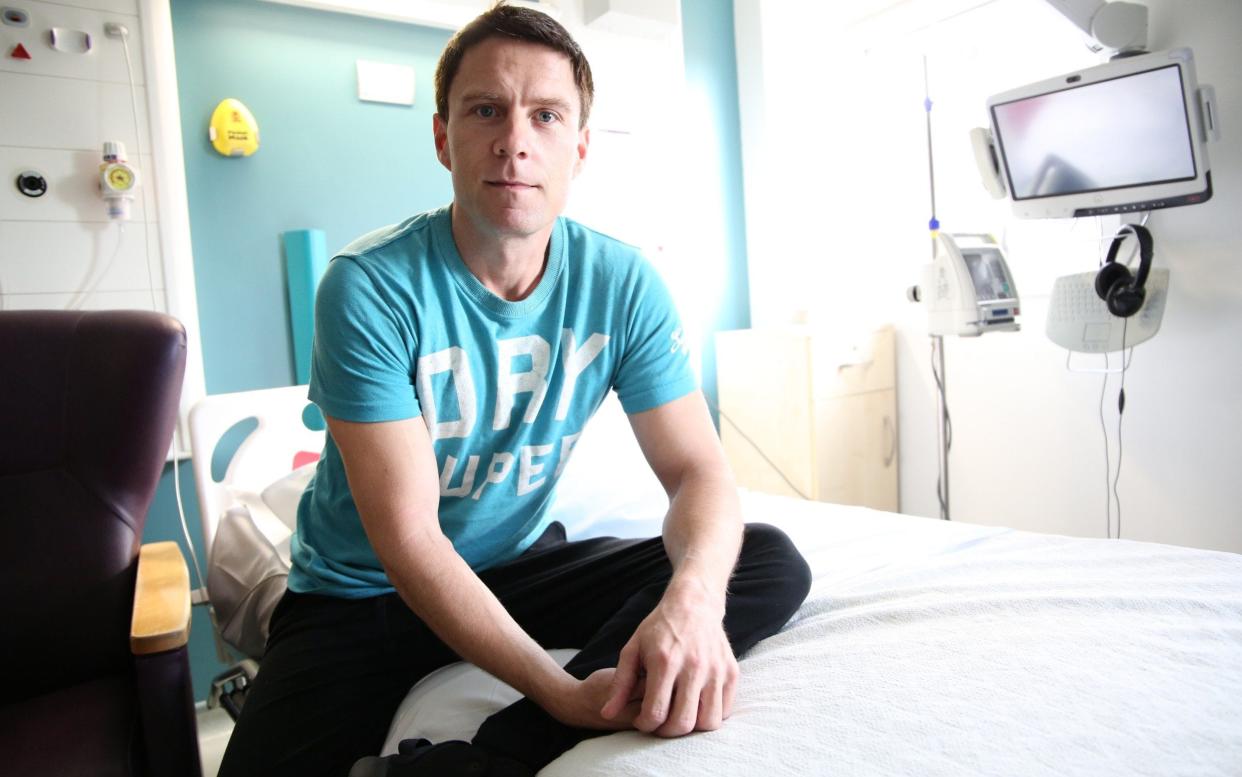 Dean Walter, 41, who was diagnosed with rectal cancer last year  - The Royal Marsden