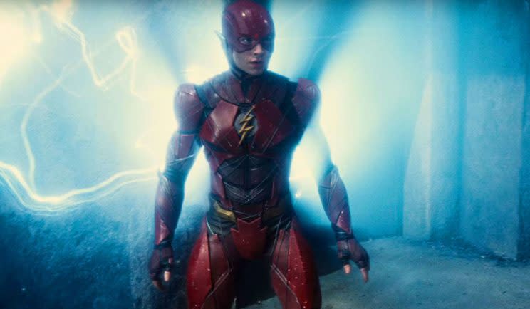 Ezra Miller as The Flash - Credit: Warner Bros.