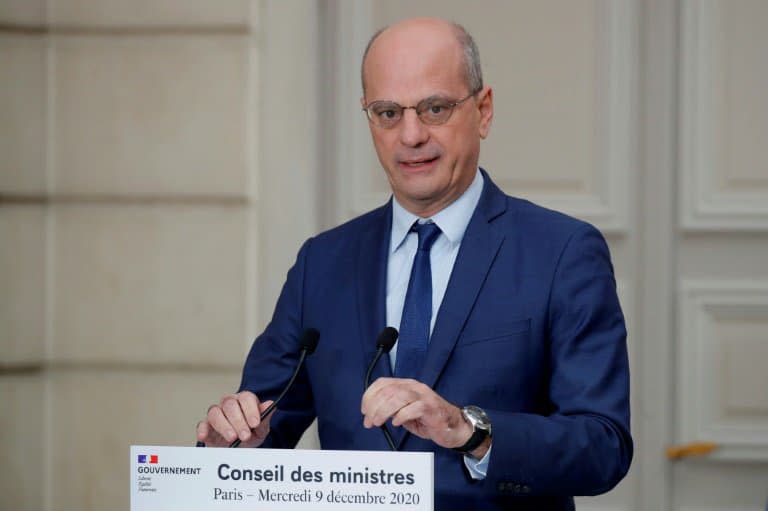 Le ministre de l'Education Jean-Michel Blanquer, le 9 décembre 2020 à Paris - CHARLES PLATIAU © 2019 AFP