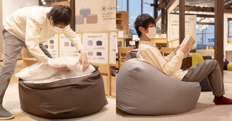 設計發想源自於MUJI希望開發一款介於椅子、墊子及抱枕之間的傢俱