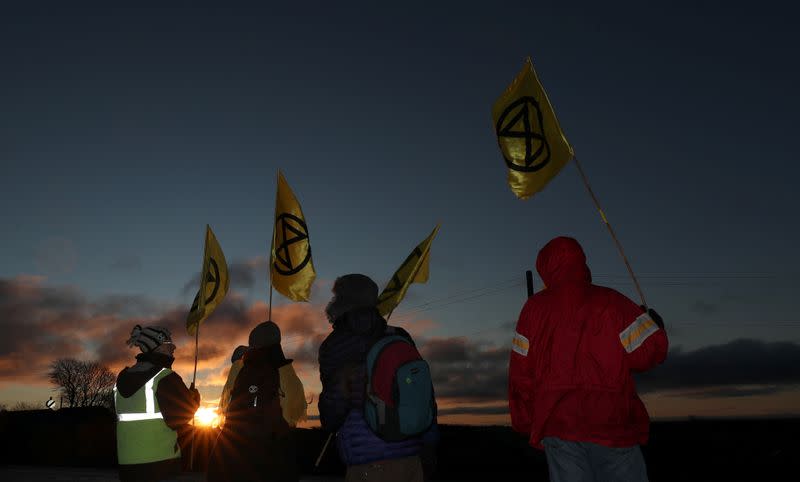 XR protest at Banks Group's open-cast coal mine in Bradley