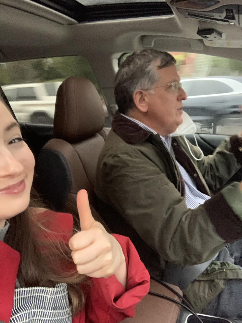 Dad driving me to one of my dates.  (Courtesy Jenny Singer)