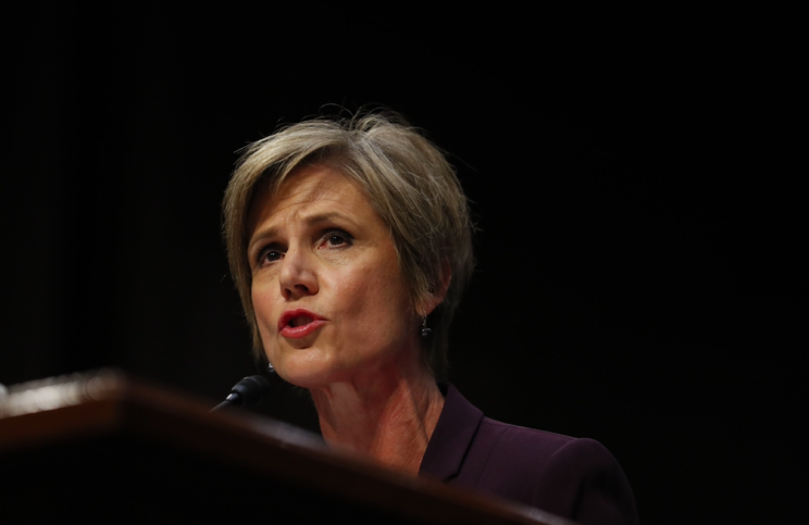 Former acting Attorney General Sally Yates testified at a hearing about possible Russian interference in the US election (Rex)
