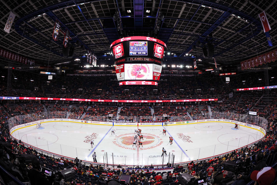 Calgary Flames co-owner Clay Riddell died on Saturday. He was 81. (Getty Images)