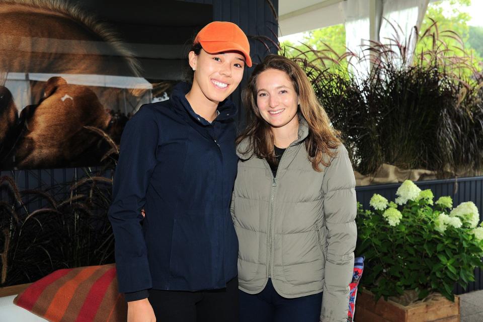 Karen Polle and Lucy Deslauriers, two of Hermès 16 Hermès partner show jumping riders