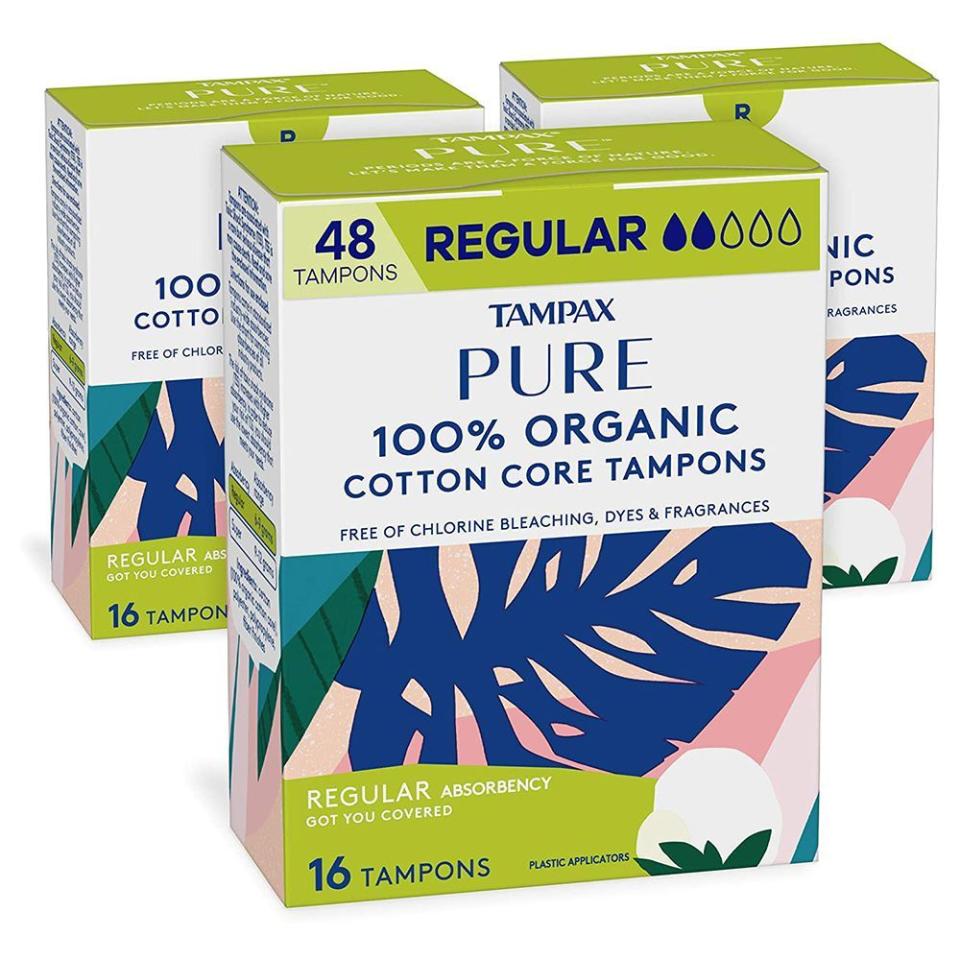 6) Tampax Pure Organic Tampons (48-Count)
