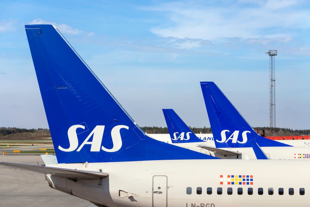 Scandinavian Airlines planes at Arlanda Airport, Sweden. (Getty Images)