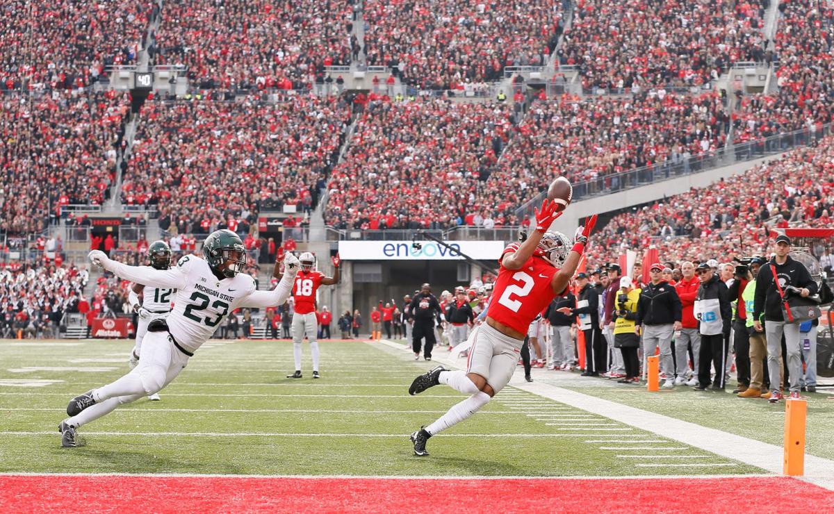 Ohio State WR Chris Olave runs 4.26 40-yard dash