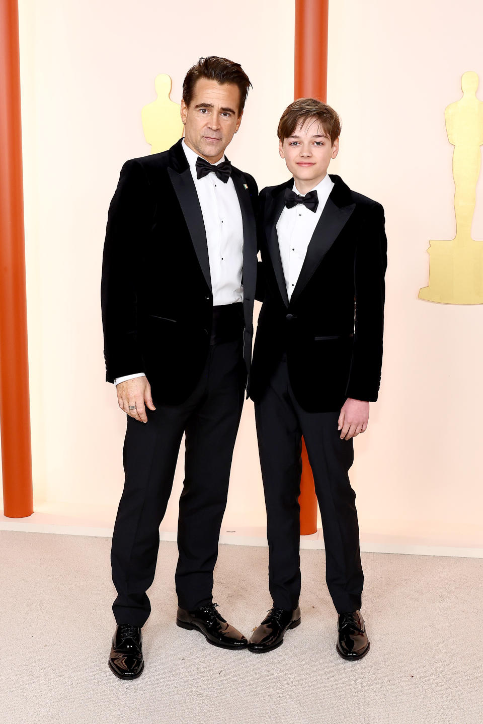 Colin Farrell took his son, Henry Tadeusz Farrell, for a fun night out in Hollywood for the 95th Oscars. (Photo by Arturo Holmes/Getty Images )