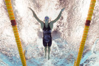 <p>TOKYO, JAPAN - JULY 27: Regan Smith of Team United States competes in heat one of the Women's 200m Butterfly on day four of the Tokyo 2020 Olympic Games at Tokyo Aquatics Centre on July 27, 2021 in Tokyo, Japan. (Photo by Maddie Meyer/Getty Images)</p> 