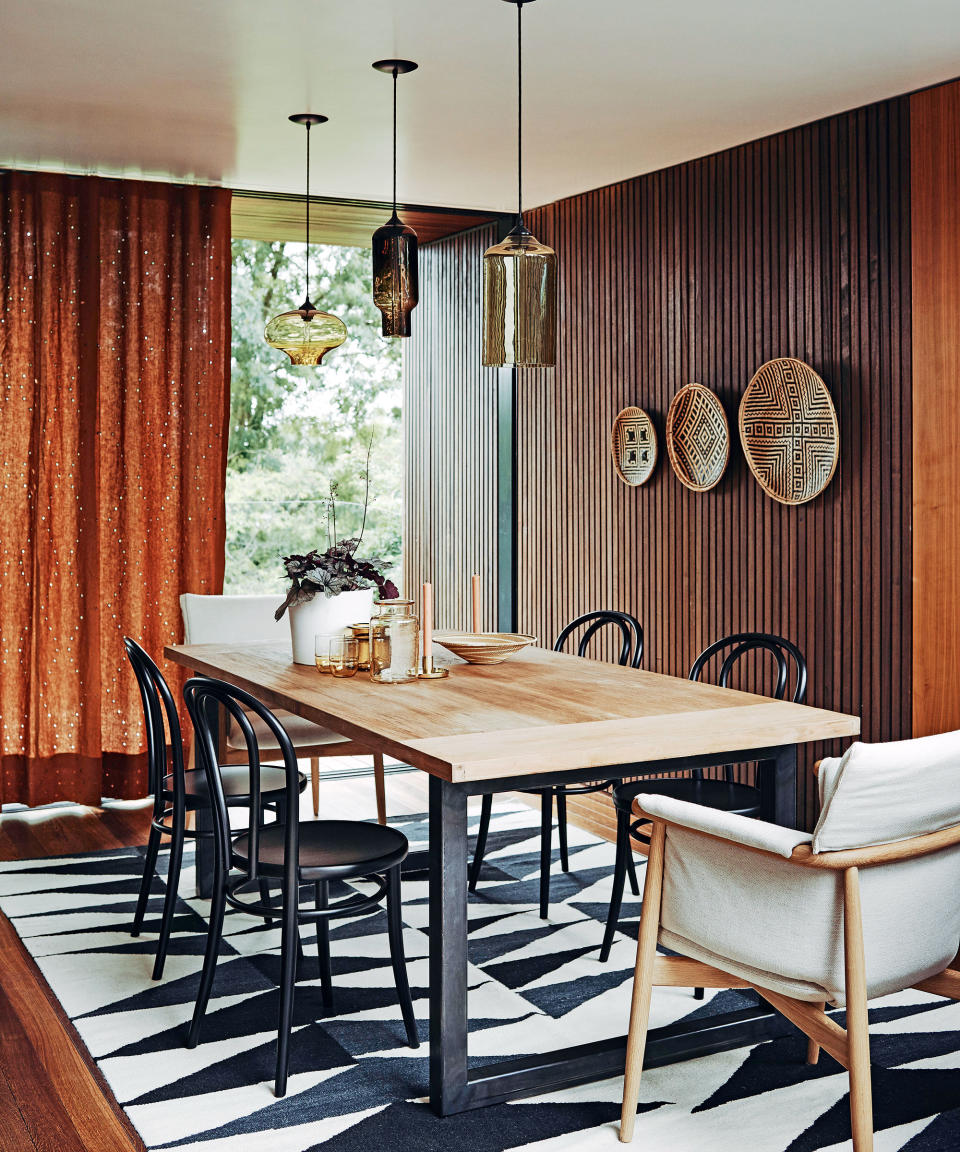 Bring texture to the dining room with natural materials