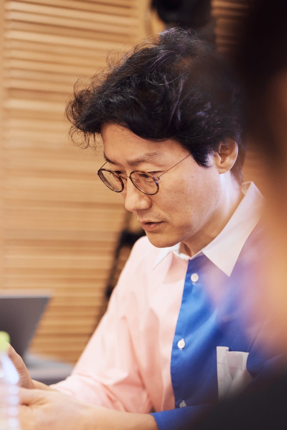 Hwang Dong-hyuk at Squid Game season 2 table read