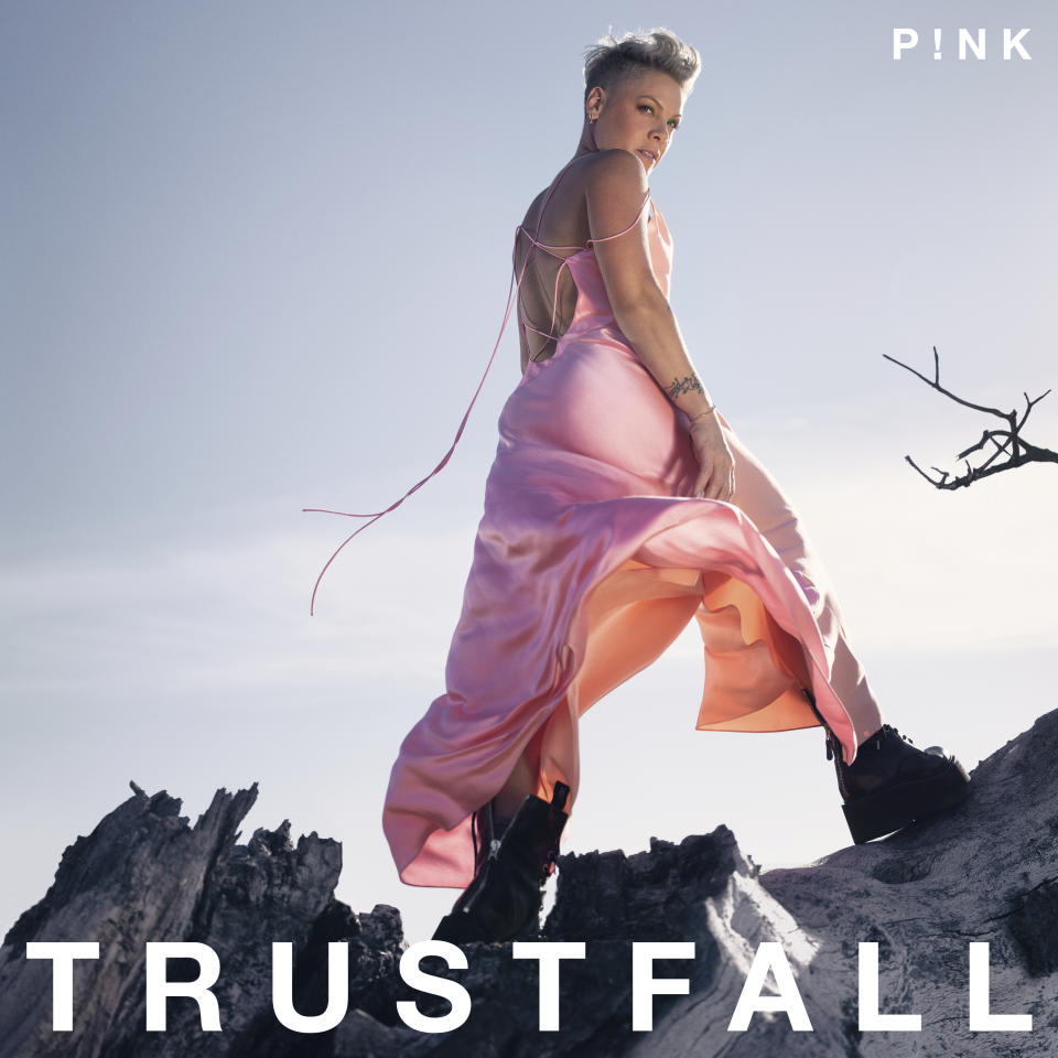 This image released by RCA Records shows "Trustfall" by Pink. (RCA Records via AP)