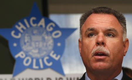 Chicago Police Superintendent Garry McCarthy speaks at a news conference in Chicago, Illinois in this September 3, 2013 file photo. McCarthy was fired December 1, 2015, after it took 13 months to charge a white police officer with the shooting death of a black teenager, according to media reports. REUTERS/Jim Young/Files