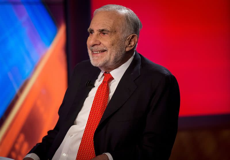 FILE PHOTO: Carl Icahn gives an interview on FOX Business Network's Neil Cavuto show in New York