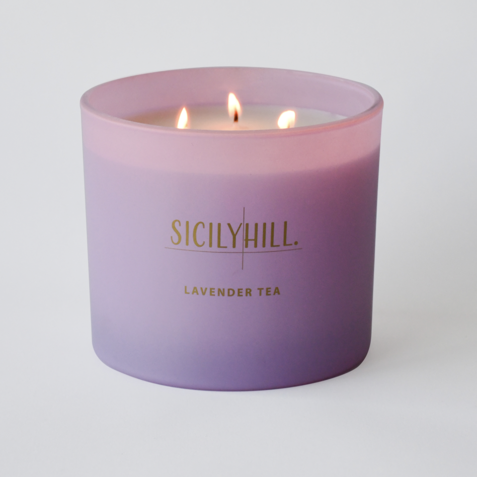 Lavender Tea Triple Wick Candle by Sicily Hill