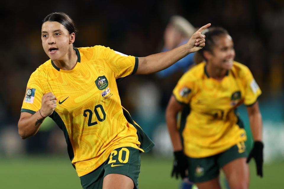 Sam Kerr scored a stunning goal against England in the semi-finals (Getty Images)