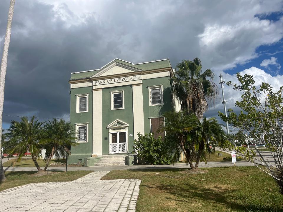 Everglades Bank Building, which is on the National Register of Historic Places, is entering the next phase of its reconstruction expected to begin in May.