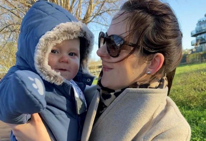  Five-month-old Louis Thorold with his mother Rachael Thorold taken just hours before the collision. (Cambridgeshire Police)