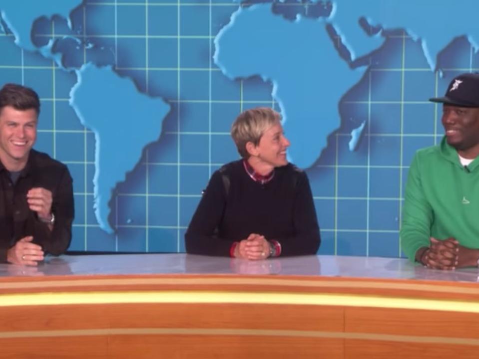 Ellen Colin Jost Michael Che