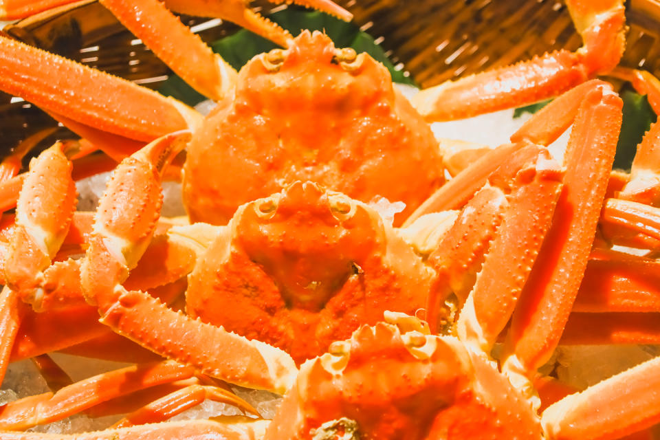 Fresh King Crab in market