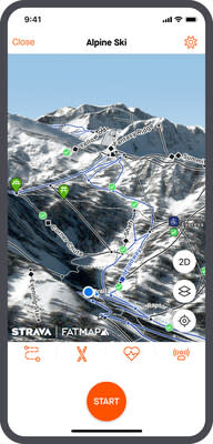 Visualisation d'une éventuelle future intégration de produit pour FATMAP dans Strava.