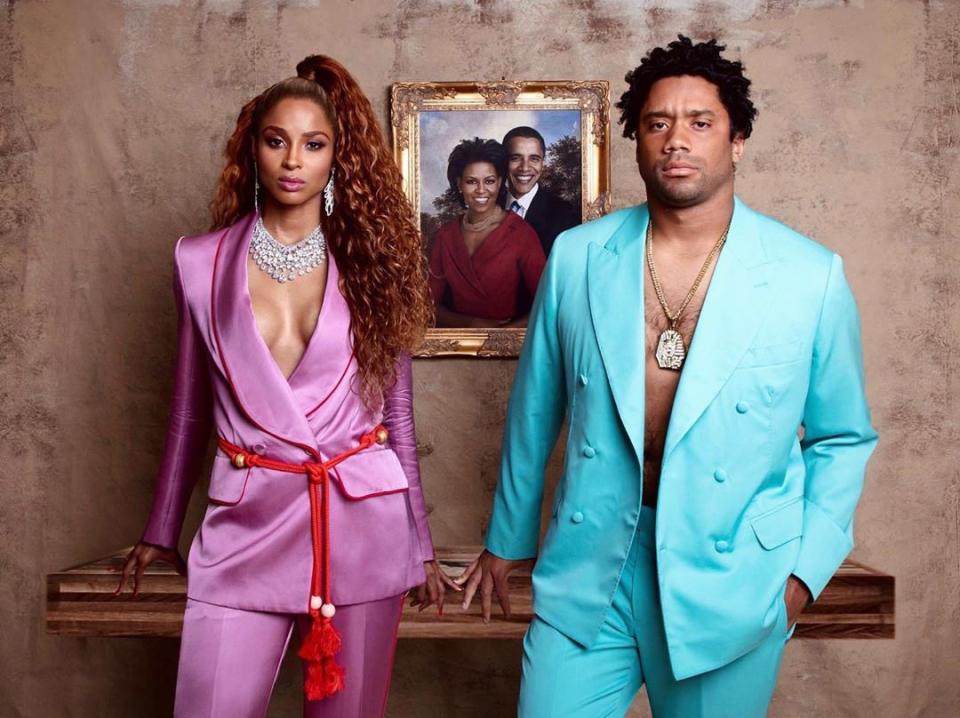 Ciara & Russell Wilson as Beyoncé & JAY-Z