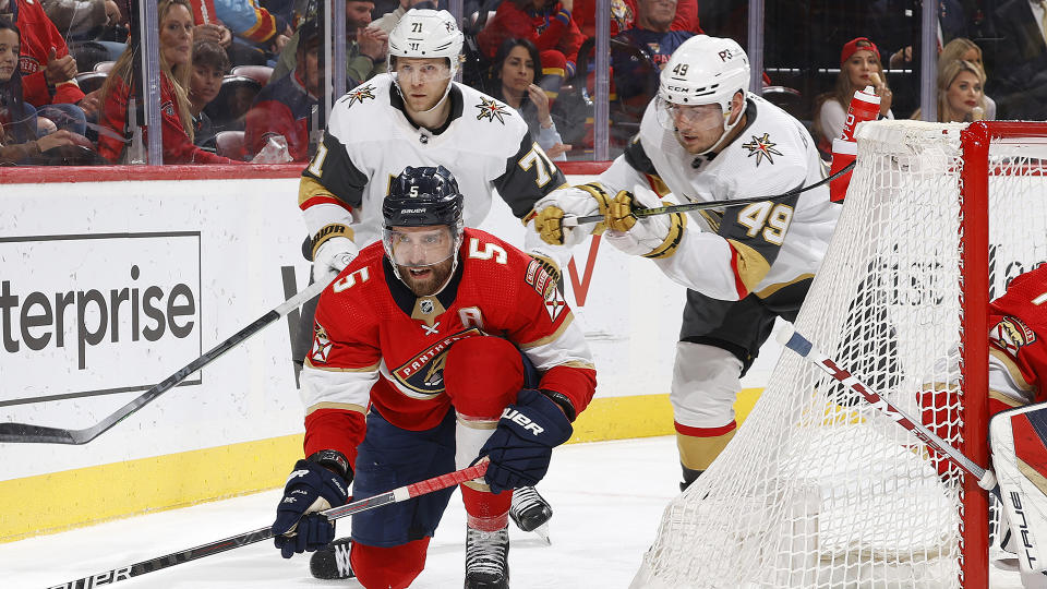 The Panthers and Golden Knights resume the Stanley Cup Final on Thursday. (Photo by Joel Auerbach/Getty Images)