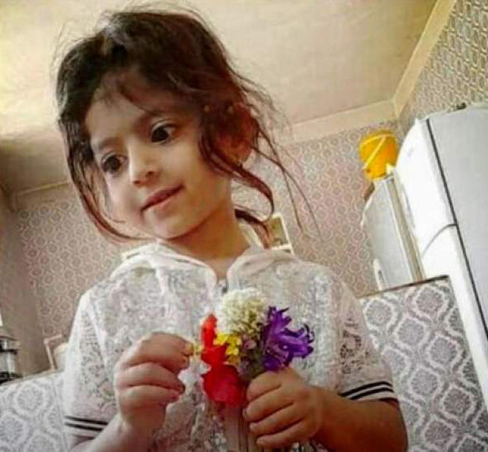 Sadia, 4, died allegedly because her parents left her locked inside their car in hot weather in Ramhormoz, Iran. (CEN/Australscope)